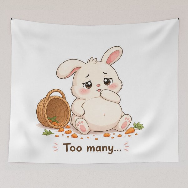 Item preview, Chubby Bunny Ate All Carrots Too Many Moment designed and sold by Sadia  Jannat.