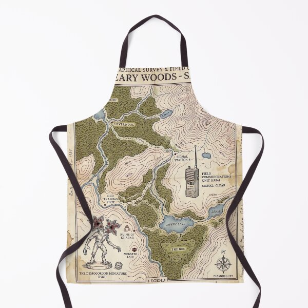 Item preview, Topographical Survey & Field Guide of The Dreary Woods - Vintage Fantasy Map Print designed and sold by lord-of-skins.