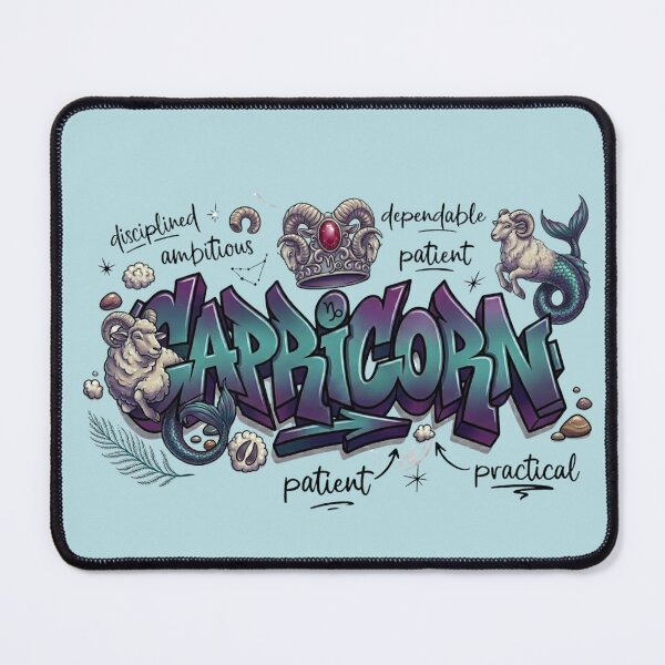 Item preview, Capricorn Zodiac Signs, Horoscope Street Art designed and sold by BreezifyDesignStudio.