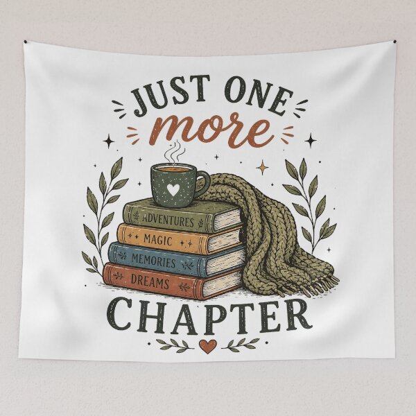 Item preview, Just One More Chapter – Cozy Reading Aesthetic designed and sold by InkWanderStudio.
