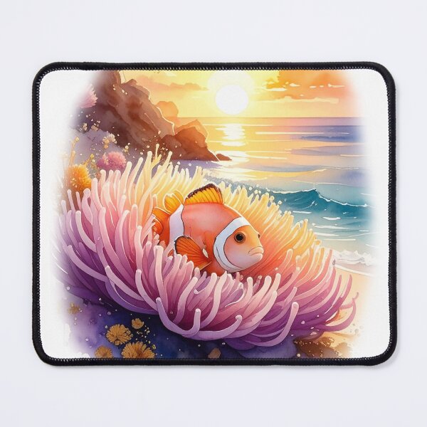 Item preview, Colorful watercolor tropical fish school ocean art vibrant marine life painting designed and sold by icemanphotos.