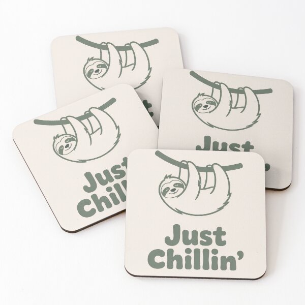 Item preview, Sloth on a branch. Funny minimalist poster "Just chilling" designed and sold by GiriaGallery.