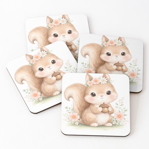 Item preview, Cute Woodland Squirrel Watercolor Illustration designed and sold by MALStoreDesign.