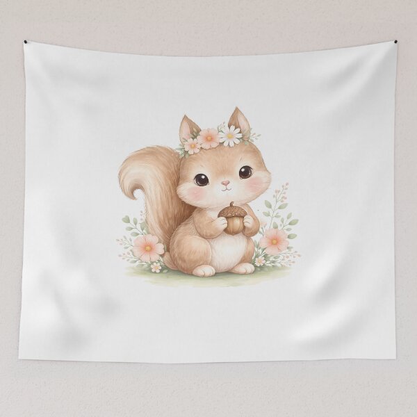 Item preview, Cute Woodland Squirrel Watercolor Illustration designed and sold by MALStoreDesign.