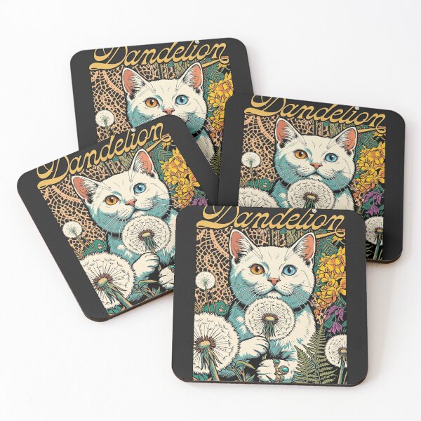 Item preview, Vintage Cat Dandelion Retro Comic Botanical Art designed and sold by TopKult.