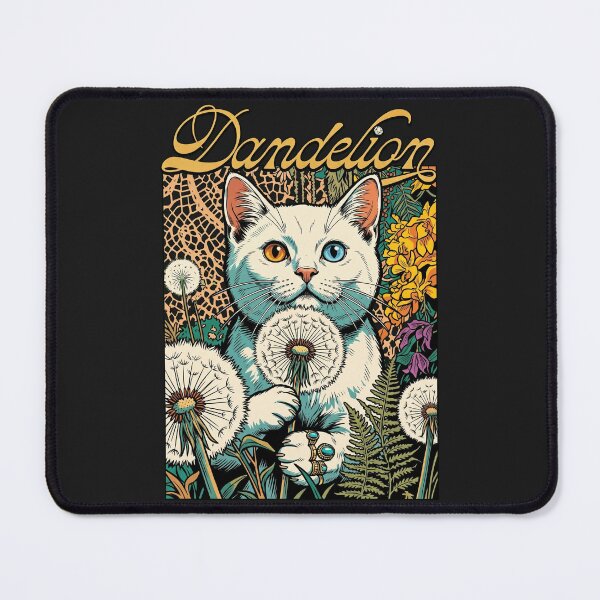 Item preview, Vintage Cat Dandelion Retro Comic Botanical Art designed and sold by TopKult.
