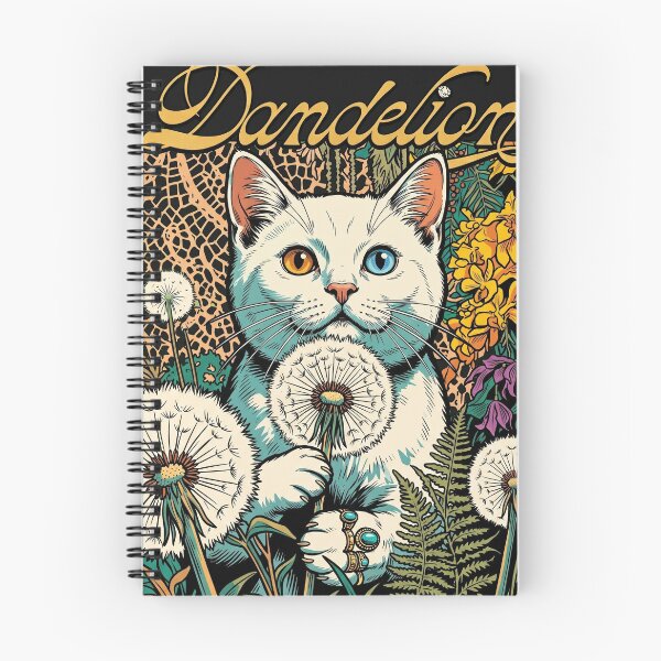 Item preview, Vintage Cat Dandelion Retro Comic Botanical Art designed and sold by TopKult.