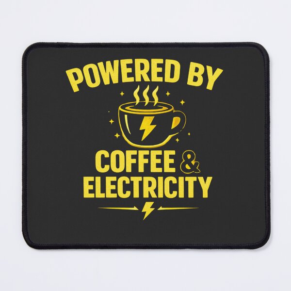Item preview, Powered By Coffee And Electricity Electrician Funny Shirt designed and sold by Drip5.