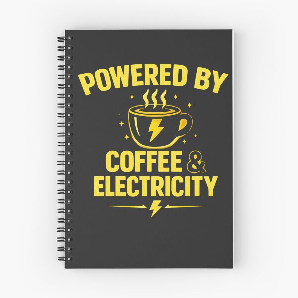 Item preview, Powered By Coffee And Electricity Electrician Funny Shirt designed and sold by Drip5.