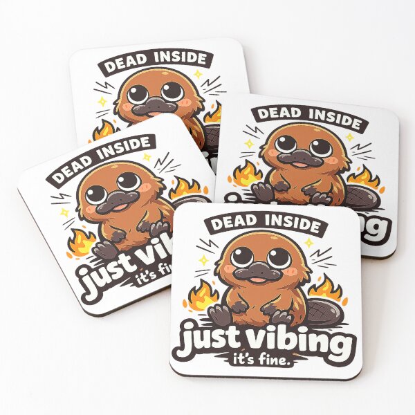 Item preview, Dead Inside But Just Vibing Funny Platypus Meme Shirt T-Shirt designed and sold by DarojadNR.