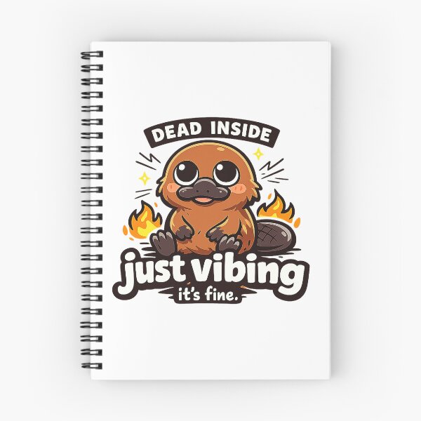 Item preview, Dead Inside But Just Vibing Funny Platypus Meme Shirt T-Shirt designed and sold by DarojadNR.