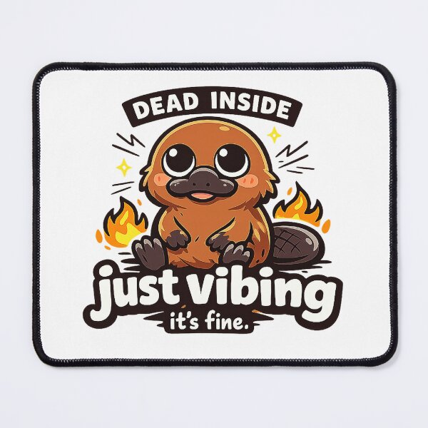 Item preview, Dead Inside But Just Vibing Funny Platypus Meme Shirt T-Shirt designed and sold by DarojadNR.