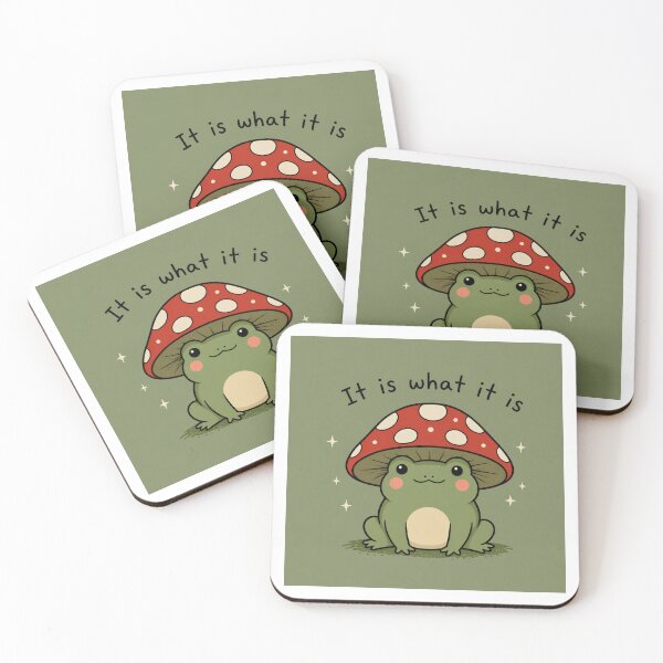 Item preview, It Is What It Is Frog – Cute Mushroom Aesthetic designed and sold by InkWanderStudio.