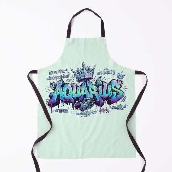 Item preview, Aquarius Zodiac Signs, Horoscope Street Art designed and sold by BreezifyDesignStudio.