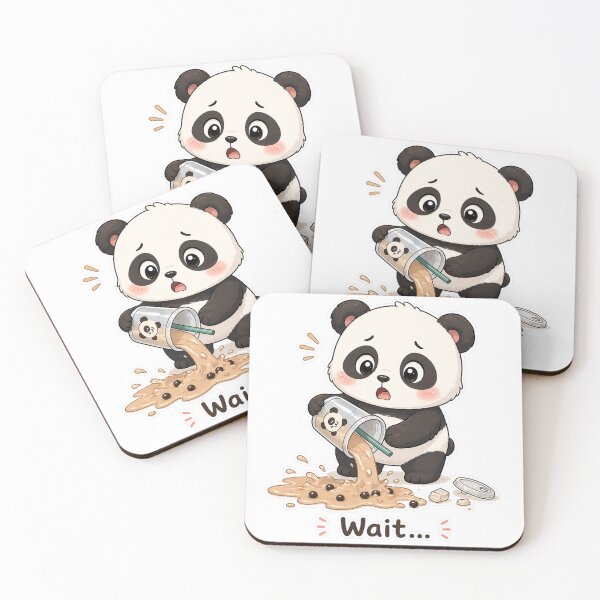 Item preview, Panda Spilled Drink Wait Oops Moment designed and sold by Sadia  Jannat.
