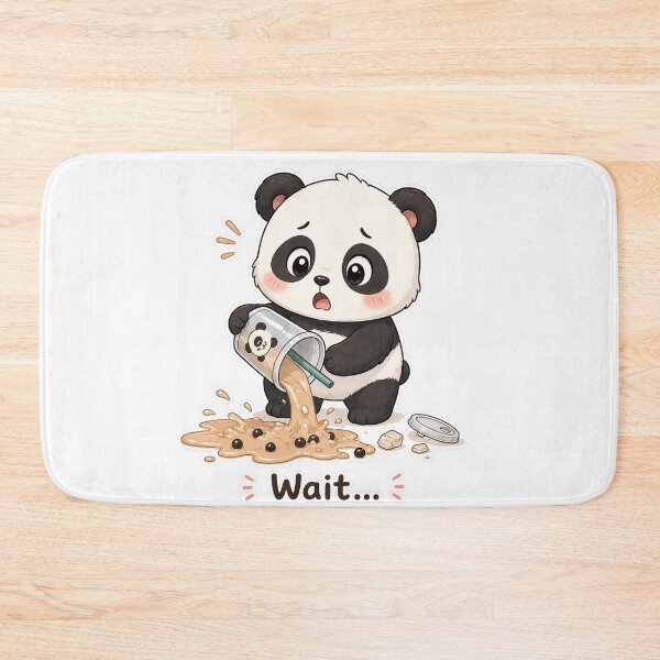 Item preview, Panda Spilled Drink Wait Oops Moment designed and sold by Sadia  Jannat.
