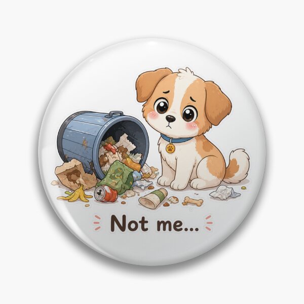 Item preview, Guilty Dog Knocked Over Trash Not Me Moment designed and sold by Sadia  Jannat.
