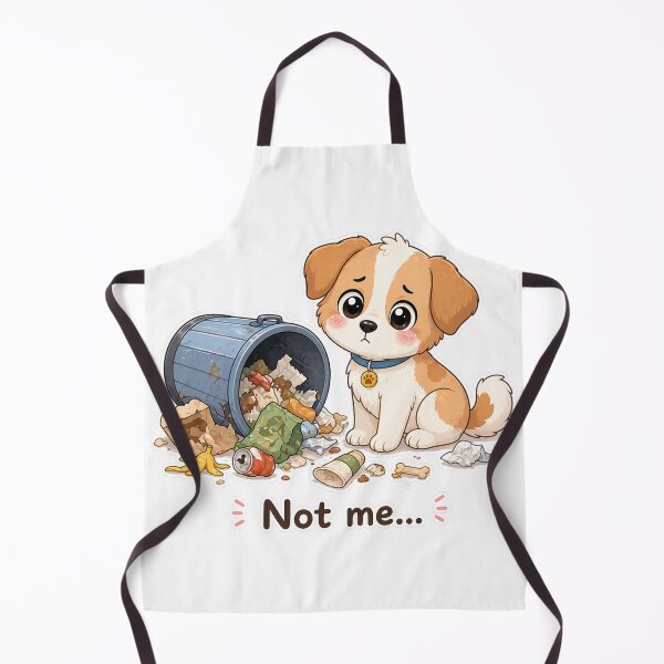 Item preview, Guilty Dog Knocked Over Trash Not Me Moment designed and sold by Sadia Jannat.
