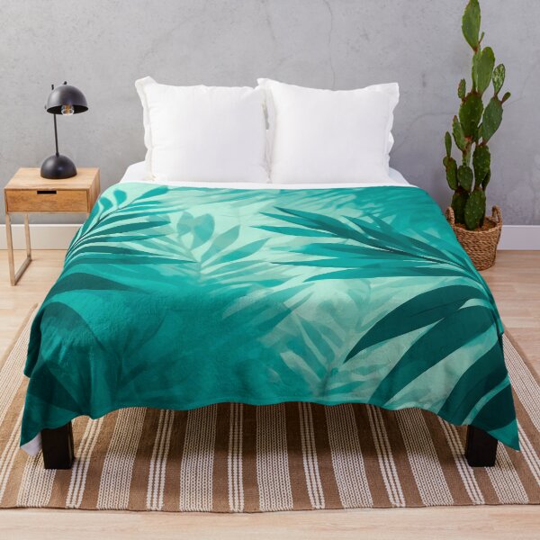 Item preview, Teal palm leaves designed and sold by AnnaHolyph.