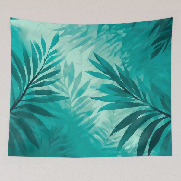 Item preview, Teal palm leaves designed and sold by AnnaHolyph.