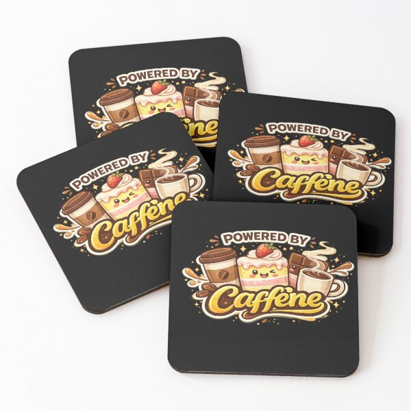 Item preview, Powered By Caffeine Funny Energy Lifestyle Quote designed and sold by ILYASSE1.