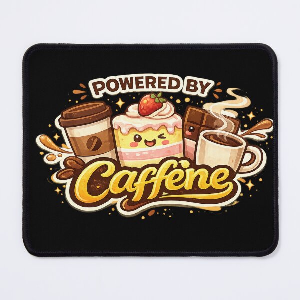 Item preview, Powered By Caffeine Funny Energy Lifestyle Quote designed and sold by ILYASSE1.