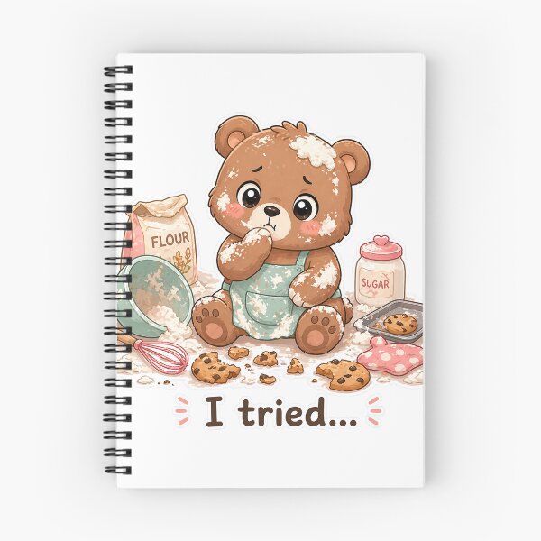 Item preview, Guilty Bear Cookie Mess I Tried Baking Moment designed and sold by Sadia  Jannat.