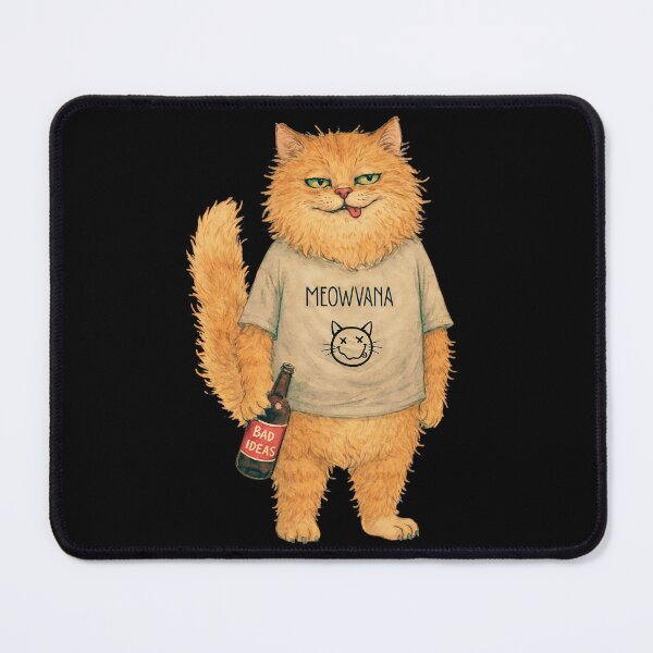 Item preview, Meowvana Cat with Bad Ideas designed and sold by MoonfurStudio.