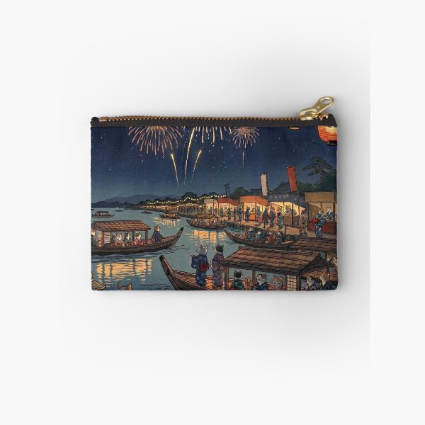 Item preview, Cats Watching Fireworks from a Pleasure Boat — Hanabi Neko Yakatabune no Zu | Japanese Ukiyo-e Cat Art designed and sold by Ukiyo Neko Hyakkei - Cats of the Floating World-.