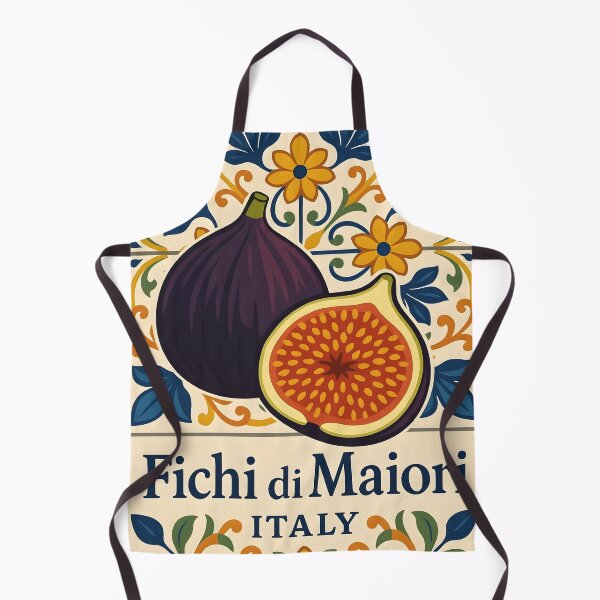 Item preview, Fichi di Maiori – Amalfi Fig Tile styled Pattern in Blue Yellow Orange designed and sold by EmeraldeaArt.