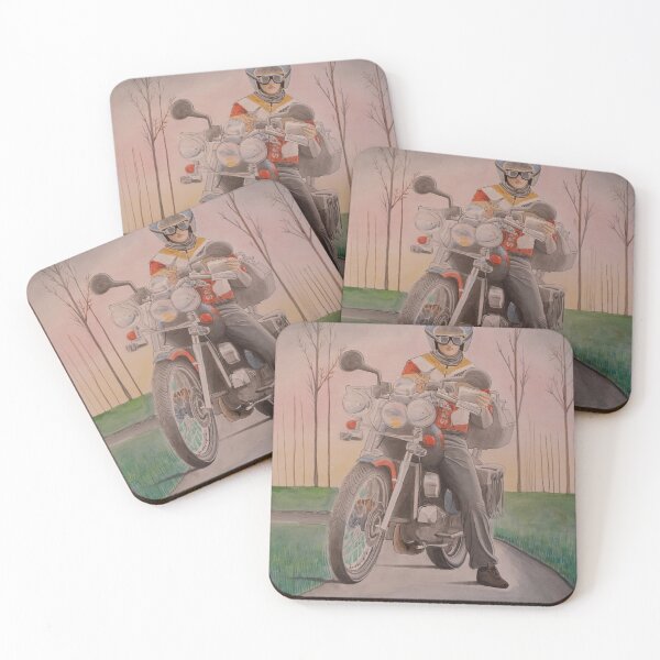 Item preview, Motociclista in Viaggio – Illustrazione Acquerello Vintage designed and sold by su74lab.