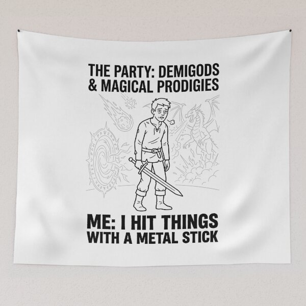 Item preview, I Hit Things With A Metal Stick Funny Fighter RPG Gamer designed and sold by Fenay Designs.