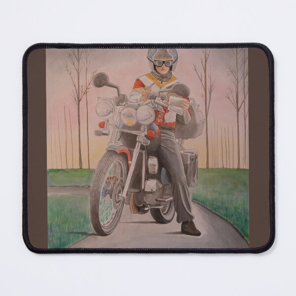 Item preview, In Viaggio – Where the Road Leads – Illustrazione Motociclista Vintage designed and sold by su74lab.