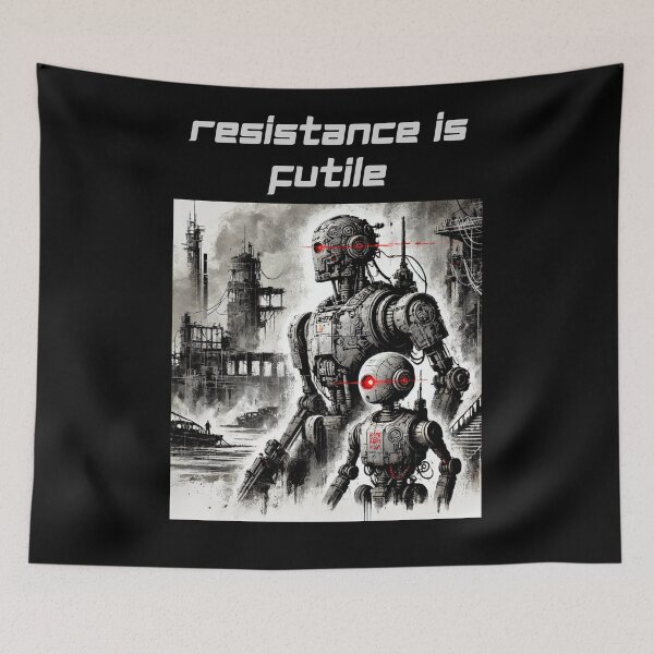 Item preview, Powered by AI Robot Design Futuristic Artificial Intelligence Tech Aesthetic Machine Learning Cyberpunk Graphic designed and sold by TEEJAMBOREE.