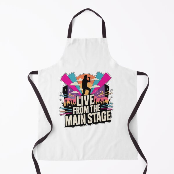 Item preview, Live From The Main Stage T-Shirt – Retro Neon Concert Singer Graphic for Music Lovers & Festival Fans designed and sold by GemBob Creations.