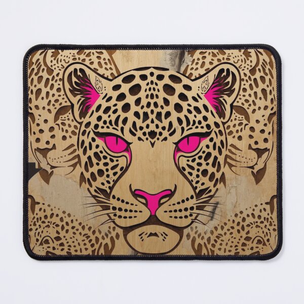 Item preview, Architect Build Unrelenting Power Leopard Cyber Woodcut Wall Art designed and sold by SavannaStrikes.