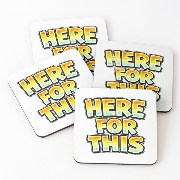 Item preview, HERE FOR THIS – hand drawn childlike typography designed and sold by Mac Sketches.