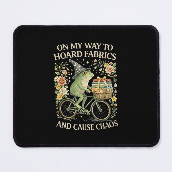 Item preview, Funny Frog Wizard Riding Bicycle Hoarding Fabrics - Sewing Quilting Gift designed and sold by haitrieuic96.