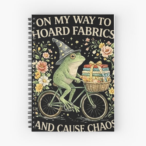 Item preview, Funny Frog Wizard Riding Bicycle Hoarding Fabrics - Sewing Quilting Gift designed and sold by haitrieuic96.