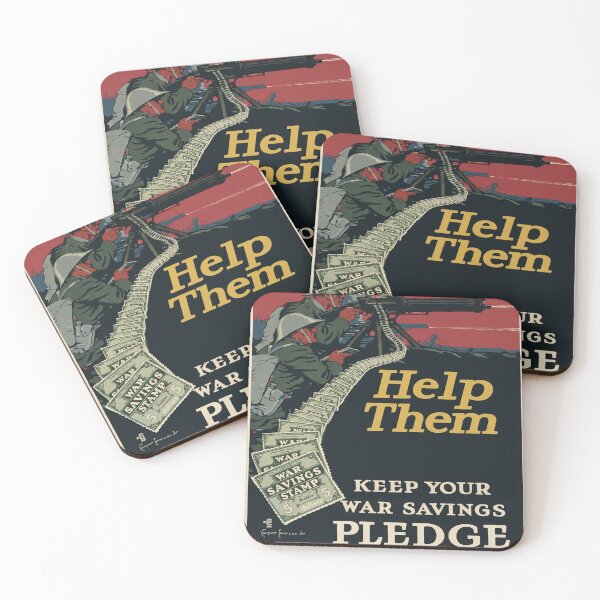 Item preview, Help Them Keep Your War Savings Pledge US Treasury 1918 designed and sold by Vintage Poster 1914-1945 Archive.