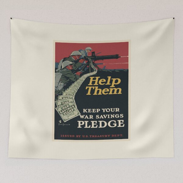 Item preview, Help Them Keep Your War Savings Pledge US Treasury 1918 designed and sold by Vintage Poster 1914-1945 Archive.