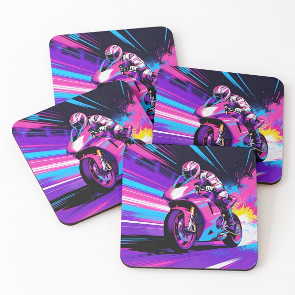 Item preview, Full Throttle Dream Neon Pop Art Moto Race designed and sold by Ink Art Design.