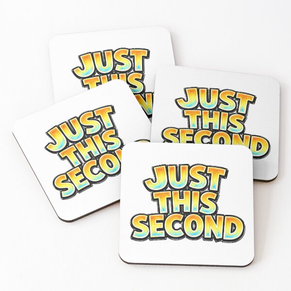 Item preview, JUST THIS SECOND – hand drawn childlike typography designed and sold by Mac Sketches.