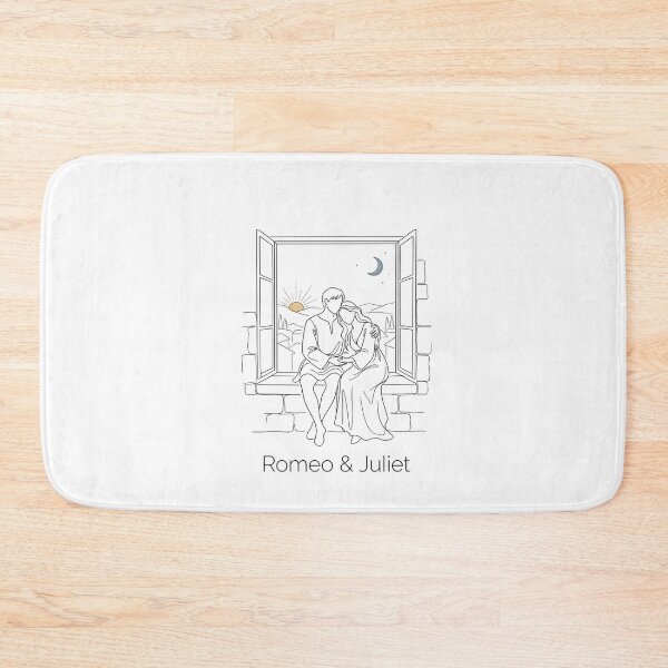 Item preview, Romeo And Juliet Minimalist Line Art Balcony Lovers designed and sold by Fenay Designs.