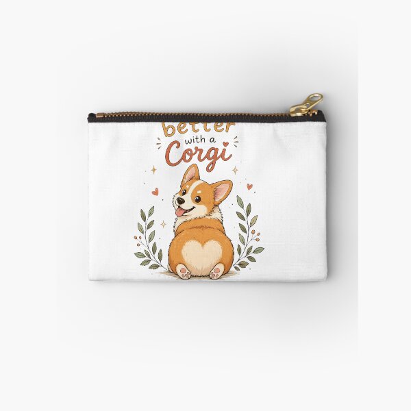 Item preview, Life Is Better With a Corgi – Cute Dog Illustration designed and sold by InkWanderStudio.