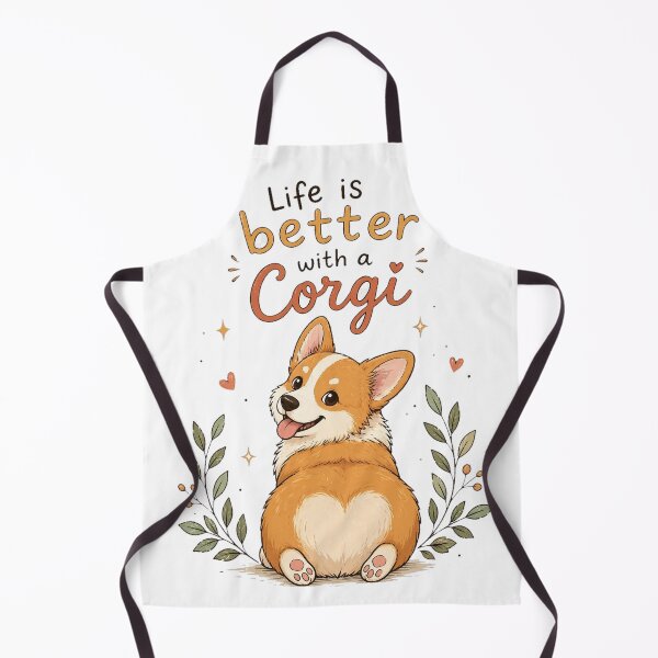 Item preview, Life Is Better With a Corgi – Cute Dog Illustration designed and sold by InkWanderStudio.
