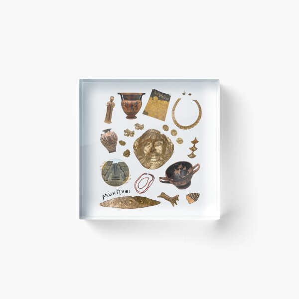 Item preview, Mycenae Museum - Items collage and sticker sheet  designed and sold by HalSyd.