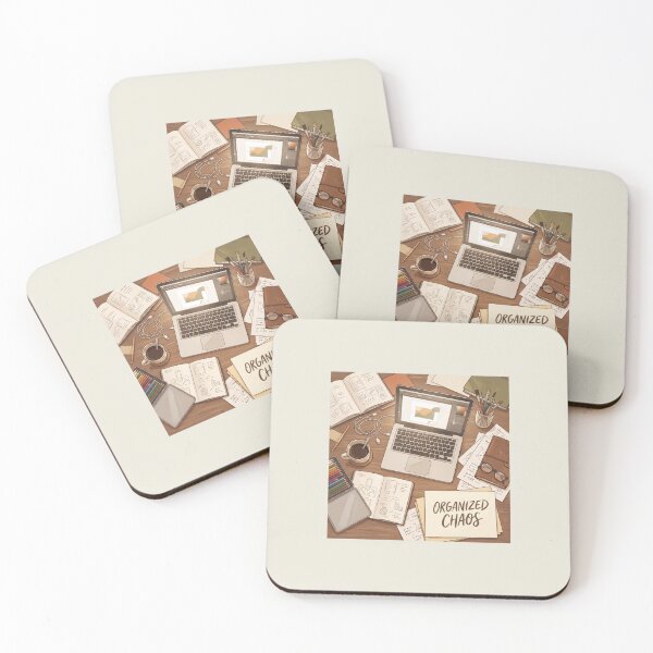 Item preview, Organized Chaos Desk | Creative Workspace Aesthetic | Designer Life Illustration designed and sold by KAYJAY DESIGNS.