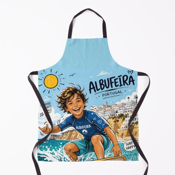 Item preview, Happy Surf Kid Doodle Vector Art – Cute Summer Beach Surfing Child Illustration – Albufeira Portugal Vibes designed and sold by LineLoo.