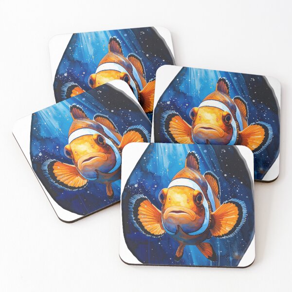 Item preview, Stunning clownfish watercolor painting ocean art designed and sold by icemanphotos.